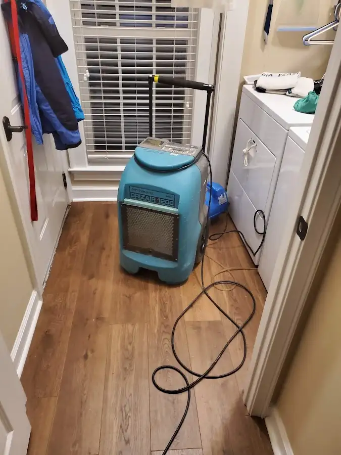Commercial dehumidifier deployed for Flood Damage Cleanup in Coffeyville