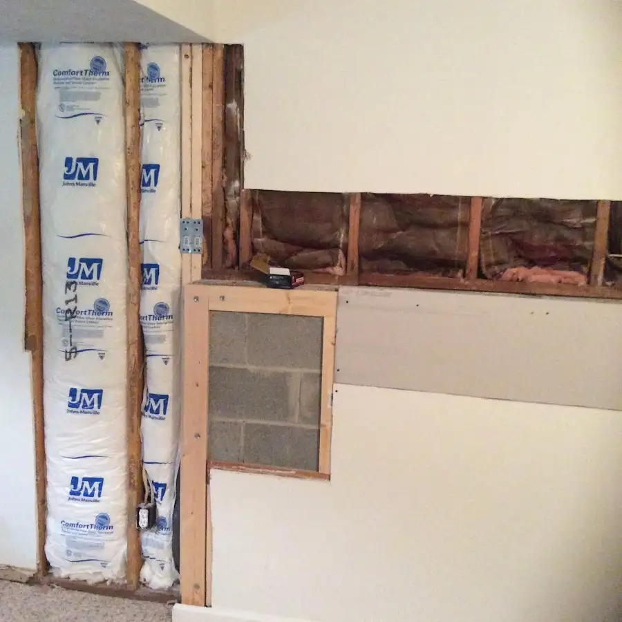 Wall insulation replacement during Structural Drying in Coffeyville